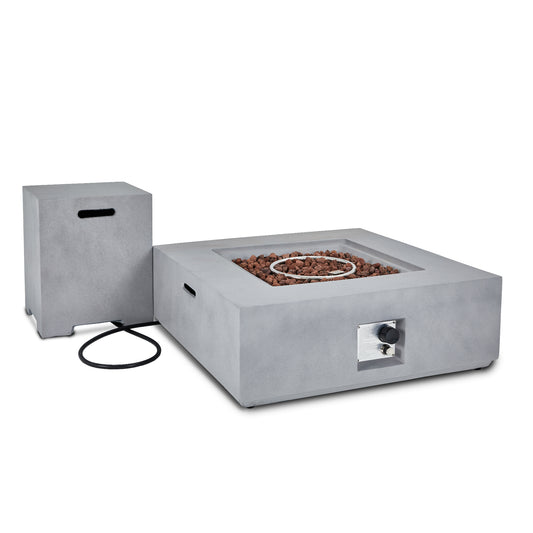 UPHA 35'' Patio Propane Gas Concrete Fire Pit Table
