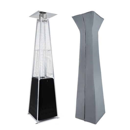 UPHA 42000 BTU Pyramid Patio Propane Black Heater