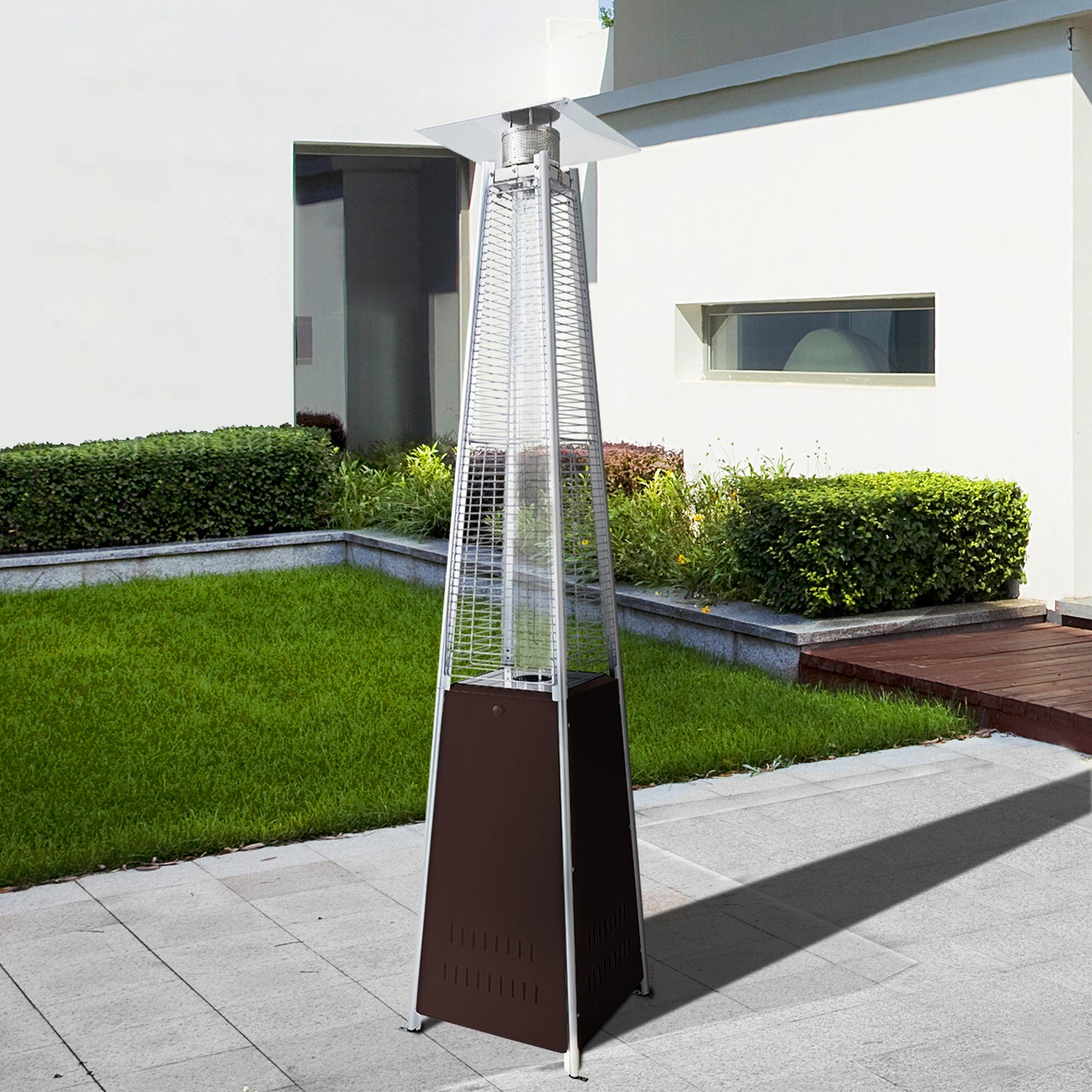 UPHA 42000 BTU Pyramid Patio Propane Brown Heater